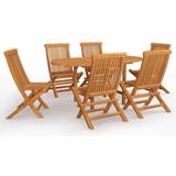 vidaXL 3059586 Patio Dining Set, 1 Table incl. 6 Chairs