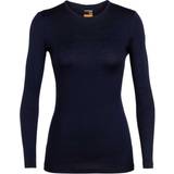 Icebreaker Sportswear Garment Underwear Icebreaker Women's Merino 200 Oasis Long Sleeve Crewe Thermal Top - Midnight Navy