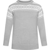 Grey Knitted Sweaters Dale of Norway Kid's Cortina Sweater - Light Charcoal/Offwhite