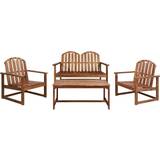 vidaXL 44035 Outdoor Lounge Set, 1 Table incl. 2 Chairs & 1 Sofas