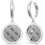 Guess Round Harmony Earrings - Silver/Transparent
