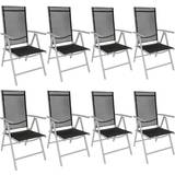 Aluminium Patio Chairs Garden & Outdoor Furniture tectake Folding Chair in Aluminum 8-pack Garden Dining Chair