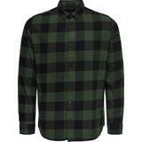 Only & Sons Checked Long Sleeved Shirt - Green/Forest Night