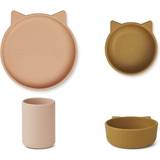 Liewood Silicone Tableware Cat Rose Multi Mix 3-pack