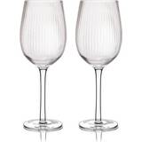 Glass Wine Glasses BarCraft Ridged White Wine Glass 45cl 2pcs