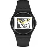 Swatch Mickey Blanc Sur Noir Keith Haring (SUOZ337)