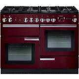 110cm Gas Cookers Rangemaster PROP110DFFCY/C Professional Plus 110cm Dual Fuel Chrome, Red