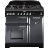 Gas Cookers Rangemaster CDL90DFFSL/C Classic Deluxe 90cm Dual Fuel Grey, Chrome