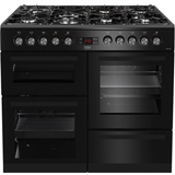 Beko 100cm - Dual Fuel Ovens Gas Cookers Beko KDVF100K Black
