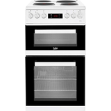 Electric Ovens - Two Ovens Cast Iron Cookers Beko KDV555AW White