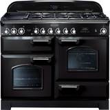 Rangemaster 110cm - Dual Fuel Ovens Gas Cookers Rangemaster Classic Deluxe CDL110DFFBL/C 110cm Dual Fuel Black