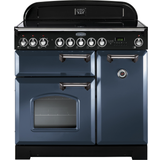 Electric Ovens - Two Ovens Cookers Rangemaster CDL90EISB/C Classic Deluxe 90cm Induction Blue