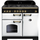 White range cooker 100cm Rangemaster CDL100DFFWH/B Classic Deluxe 100cm Dual Fuel White