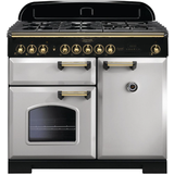 100cm - Dual Fuel Ovens Cookers Rangemaster CDL100DFFRP/B Classic Deluxe 100cm Dual Fuel Grey