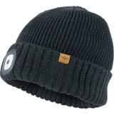 Waterproof Beanies Sealskinz Cold Weather LED Roll Cuff Beanie - Black