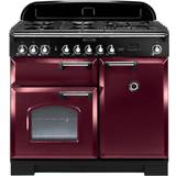 100cm Gas Cookers Rangemaster Classic Deluxe 100 Dual Fuel CDL100DFFCY/C Red
