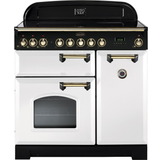 Dual Fuel Ovens Cookers Rangemaster CDL90ECWH/B Classic Deluxe 90cm Electric Ceramic White