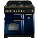 High Light Zone Cookers Rangemaster CDL90DFFRB/B Classic Deluxe 90cm Dual Fuel Blue