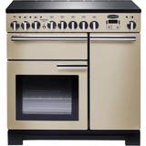 Rangemaster 60cm - Two Ovens Induction Cookers Rangemaster PDL90EICR/C Professional Deluxe 90cm Electric Induction Chrome, Beige