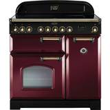 90cm - Dual Fuel Ovens Ceramic Cookers Rangemaster CDL90ECCY/B Red