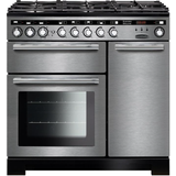 Dual Fuel Ovens Gas Cookers Rangemaster Encore Deluxe EDL90DFFSS/C Stainless Steel