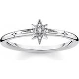 Rings Thomas Sabo Charm Club Star Ring - Silver/Transparent