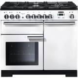 Dual Fuel Ovens Cookers Rangemaster PDL100DFFWH/C Professional Deluxe 100cm Dual Fuel White, Black