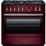 Rangemaster 90cm - Gas Ovens Gas Cookers Rangemaster PROP90FXDFFCY/C PROFESSIONAL PLUS FX 90cm Dual Fuel Cranberry Red