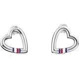 Tommy Hilfiger Earrings Tommy Hilfiger Heart Shaped Stud Earrings - Silver/Multicolour