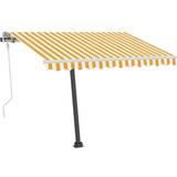 Crank Patio Awnings vidaXL Manual Retractable Awning with LED 350x250cm