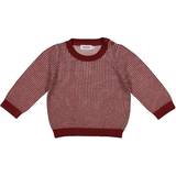 Red Knitted Sweaters MarMar Copenhagen Zigzag Tano B Knit - Dark Ruby