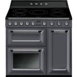 Smeg 90cm - Dual Fuel Ovens Induction Cookers Smeg TR93IGR Grey