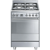 Smeg 60cm - Dual Fuel Ovens Gas Cookers Smeg SUK61PX8 Stainless Steel