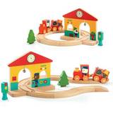 Wooden Toys Train Track Set Djeco Magnetic Wooden Mini Train Circuit