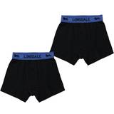Cotton Boxer Shorts Lonsdale Boxers Junior 2-pack - Blue/Black (42906252)