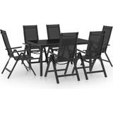 Rectangular Patio Dining Sets vidaXL 3070637 Patio Dining Set, 1 Table incl. 6 Chairs