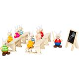Small Foot 11315 School for Hares Playset, made of wood, FSC 100%-certified, Easter bunny role-playing Toys, Multicolored