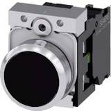 Siemens 3SU1150-0AB10-1BA0 Pushbutton Front ring (steel) Glossy, Planar Black 1 pc(s)
