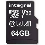 SD Memory Cards Integral microSDXC Class 10 UHS-I U3 V30 A1 100/45MB/s 64GB