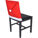 Loose Chair Covers vidaXL Santa Claus Hat 6-pack Loose Chair Cover Red,White (53x51cm)