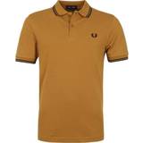 Fred Perry Twin Tipped Polo Shirt - Dark Caramel/Black/Black