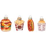Sass & Belle Fast Food Shaped Baubles Christmas Tree Ornament 12.7cm 4pcs