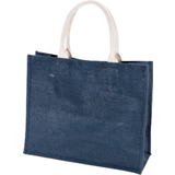 KiMood Jute Beach Bag 2-pack - Midnight Blue