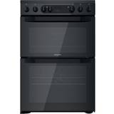 Electric Ovens - Two Ovens Ceramic Cookers Hotpoint HDM67V9CMB Black