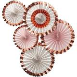 Ginger Ray Decor Fan Rose Gold/Pastel Pink 5-pack