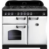 Rangemaster Dual Fuel Ovens Cookers Rangemaster CDL100DFFWH/C Classic Deluxe 100cm Dual Fuel White