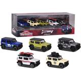 Majorette 212053177 Suzuki Jimny Gift Set – Set of 5 SUV Models Metal Toy Cars Off-Road for Girls and Boys from 3 Years, Multicoloured