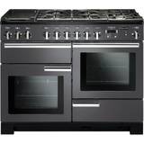 Rangemaster Dual Fuel Ovens Gas Cookers Rangemaster Professional Deluxe PDL110DFFSL/C 110cm Dual Fuel Slate Grey