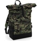 BagBase Block Roll-Top Backpack - Jungle Camo/Black