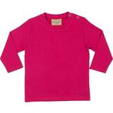 Pink Tops Larkwood Baby Unisex Plain Long Sleeve T-shirt - Fuchsia